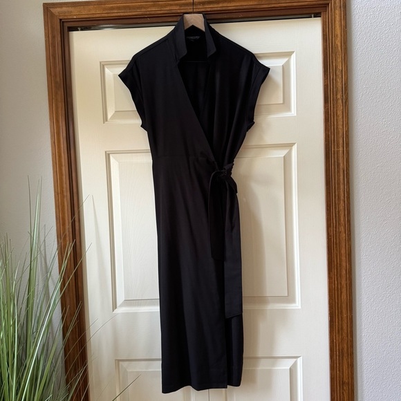 Liverpool Los Angeles Collared Wrap Midi  Dress Women’s size Medium - Picture 2 of 12